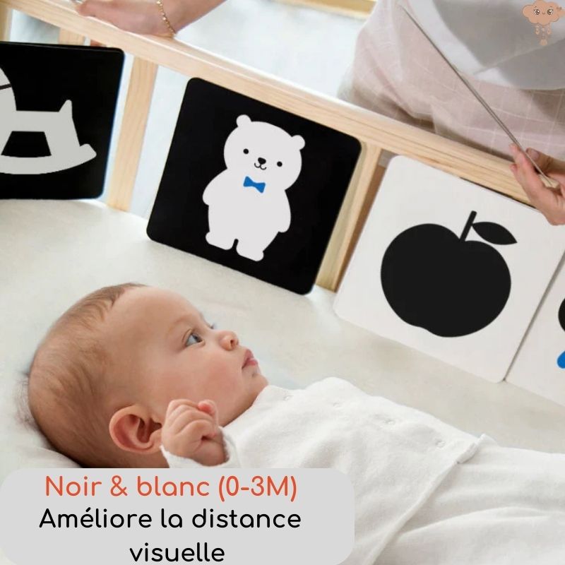 Cartes stimulation visuelle bébé | Pack de 20 BabyCard™ - Son Paradis Doux