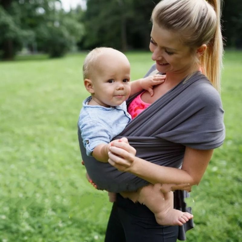 Porte-bébé, écharpe ergonomique portable pour bébé avec bretelles  confortables réglables, écharpe antidérapante douce pour tout-petits pour